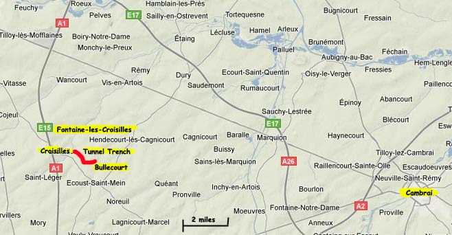 Tunel Trench area map