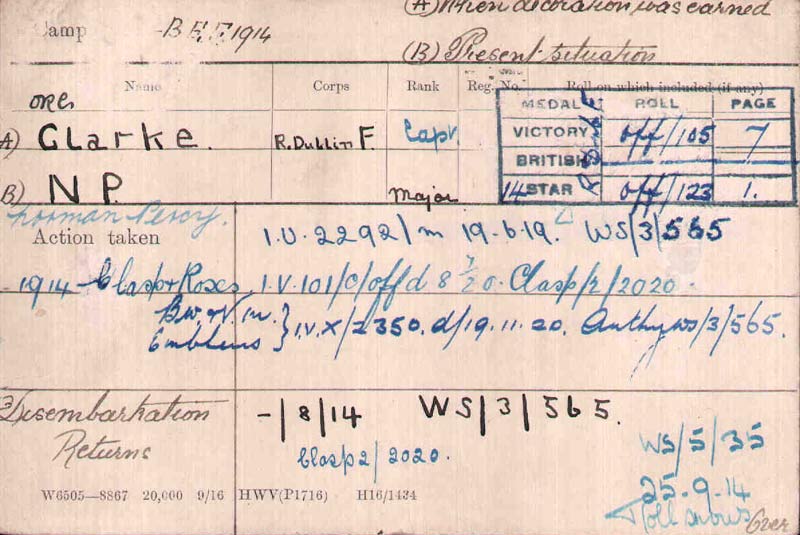 clarke medal card