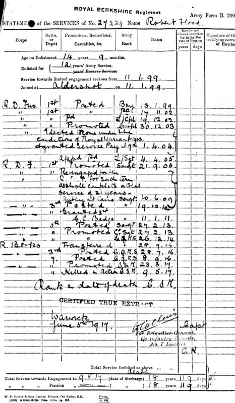 CQMS Flood Service record
