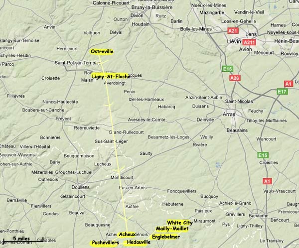 Movement map for 10/RDF Oct 1916