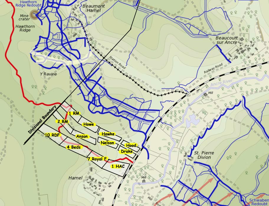 Map Ancre 63 Naval Division