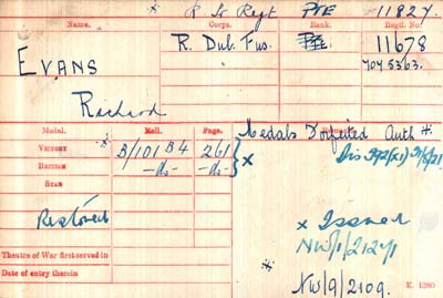 Evans medal forfeiture