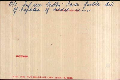 Kelly medal card reverse