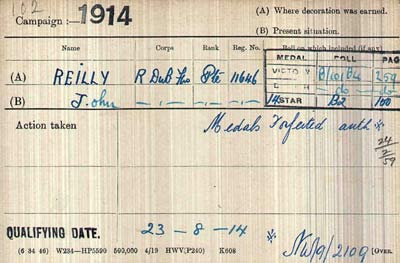 Reilly dublin fusiliers forfeit