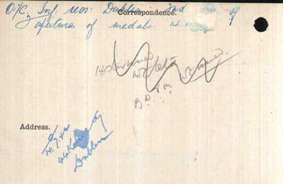 Caulfield Medal card